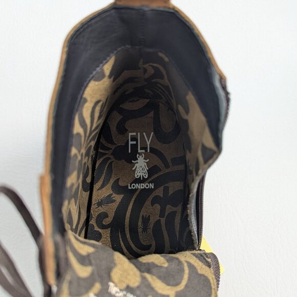 NWT Fly London Arty Ankle Boots Women's Size 11 - 11.5 Brown - Picture 6 of 9